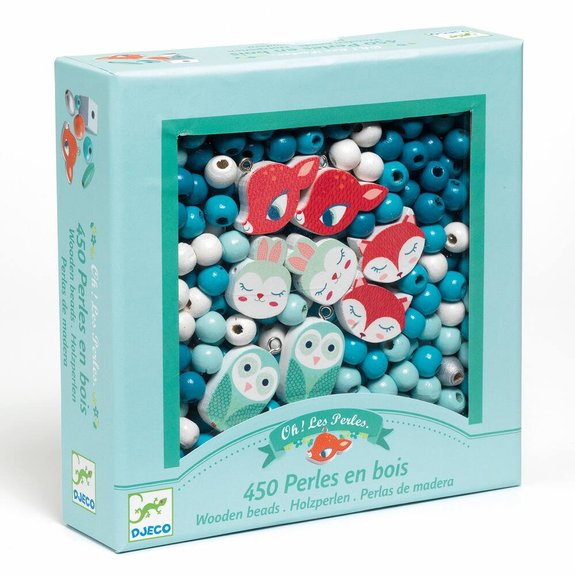Perles Bois En Forme D'animaux De Djeco
