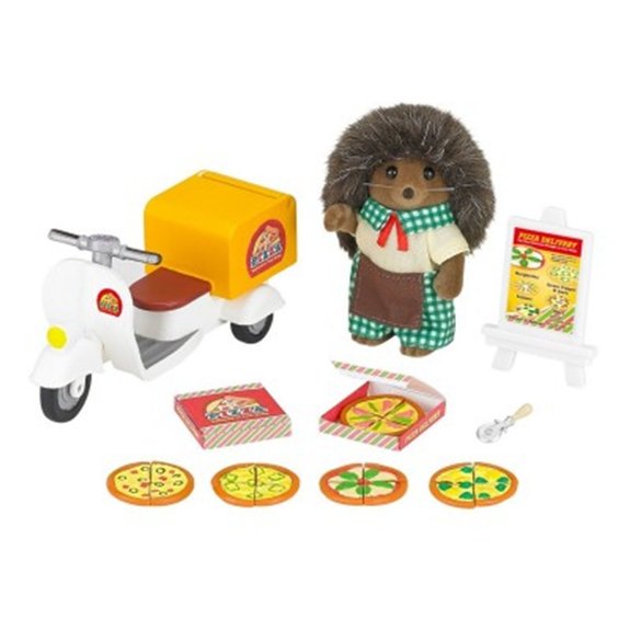 Livreur de pizza et scooter Sylvanian Families 5238