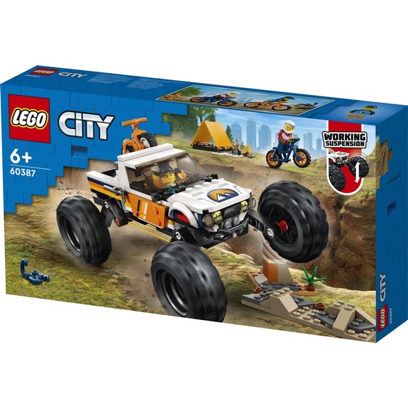 Aventures En 4x4 Tout-terrain Lego City 60387 Avec Accessoires Divers