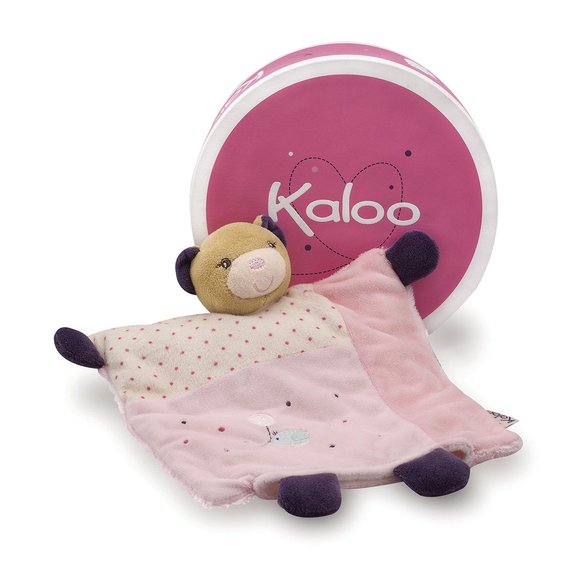 Doudou marionnette ours joli Kaloo Petite Rose