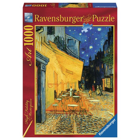 Puzzle 1000 pièces : Terrasse de café, le soir - Vincent Van