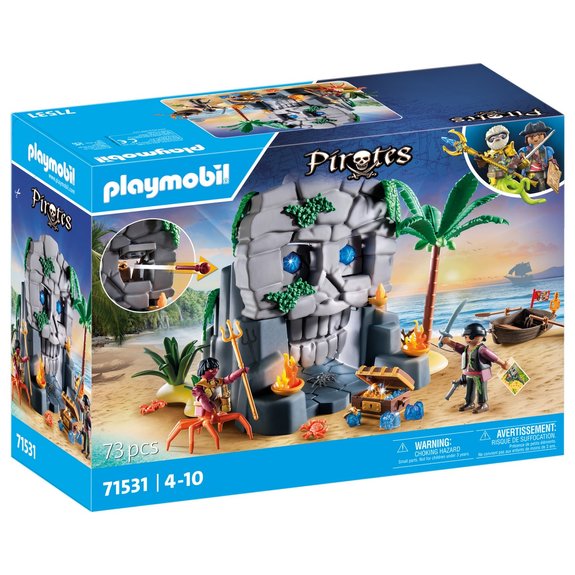 Ile au trésor pirate et monstre marin Playmobil Pirates 71531