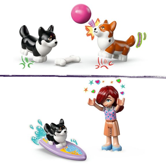 Chiens surfeurs et aventures en scooter LEGO Friends 42641