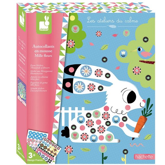 Kit créatif - Autocollants en mousse : Mille Fleurs