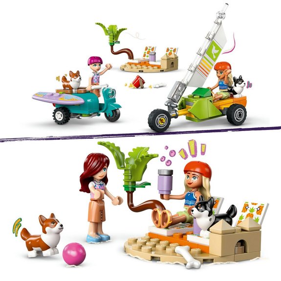 Chiens surfeurs et aventures en scooter LEGO Friends 42641
