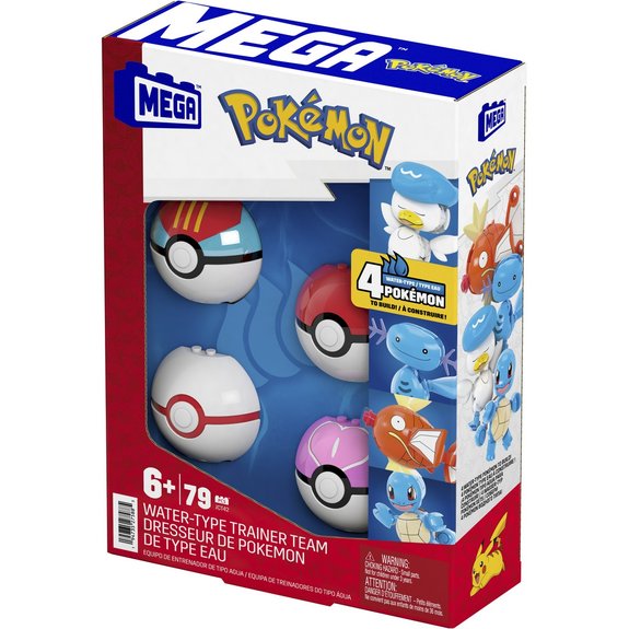Coffret 4 Pokémon Eau construire - MEGA