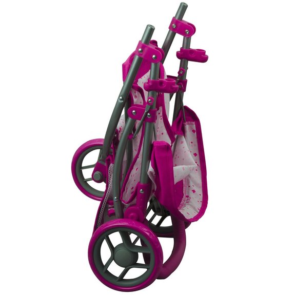 poussette 3 roues rose