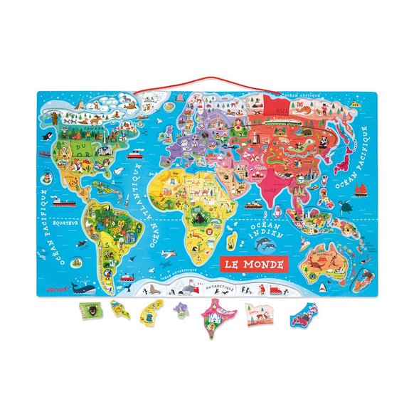 Puzzle magnétique du monde