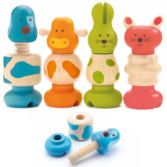 Djeco Vis Animo Wooden Screw Toy 2