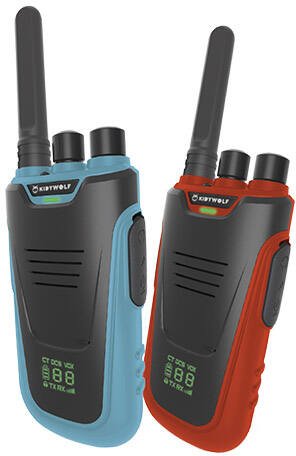 Talkie Walkie Kydiwolf sur batterie, Portée 3/6 Km, rouge et bleu