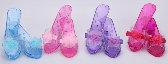 Chaussures de princesse enfant à talon pailletées pour déguisement rose - labay