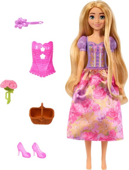 Mattel Games Poupée Mannequin - Raiponce Spin And Reveal Royal