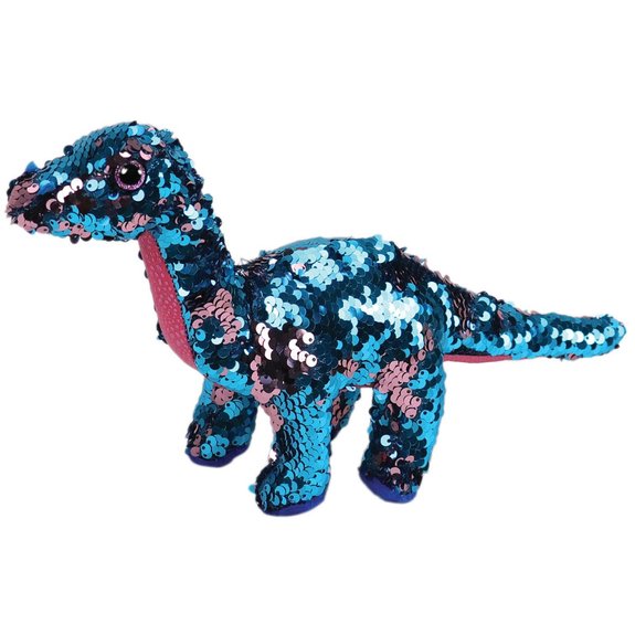 Flippables Medium - Peluche sequins Tremor le dinosaure 23 cm
