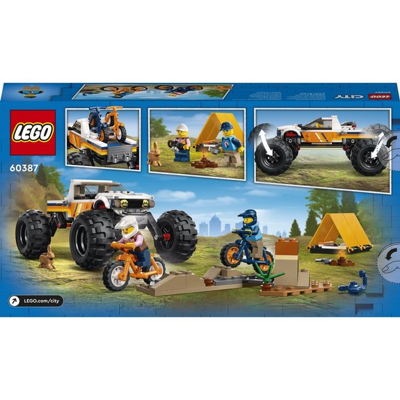 Aventures En 4x4 Tout-terrain Lego City 60387 Avec Accessoires Divers