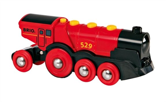 Locomotive rouge à pile 