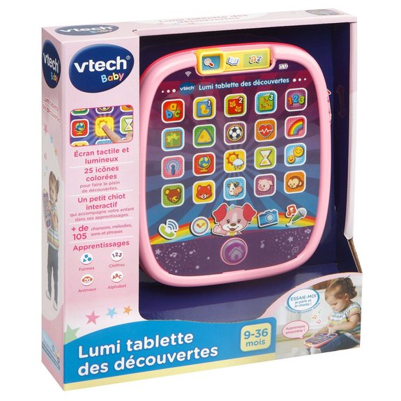 Tablette Vtech rose avec 2 jeux - VTech