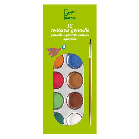 12 pastilles gouaches classiques