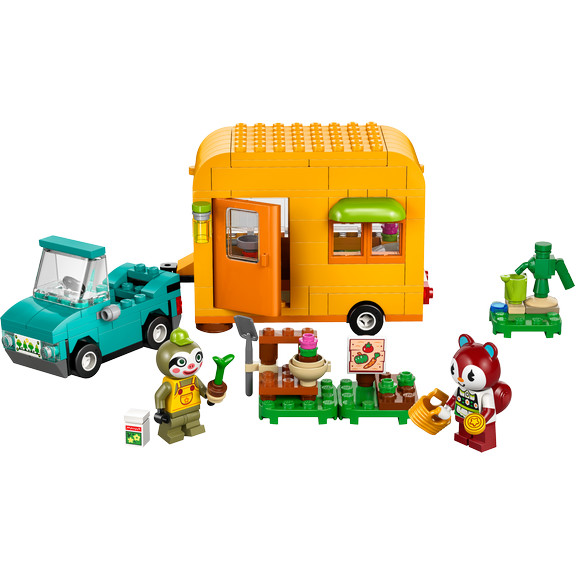 Caravane et stand de jardinage de Racine Lego Animal Crossing 77054