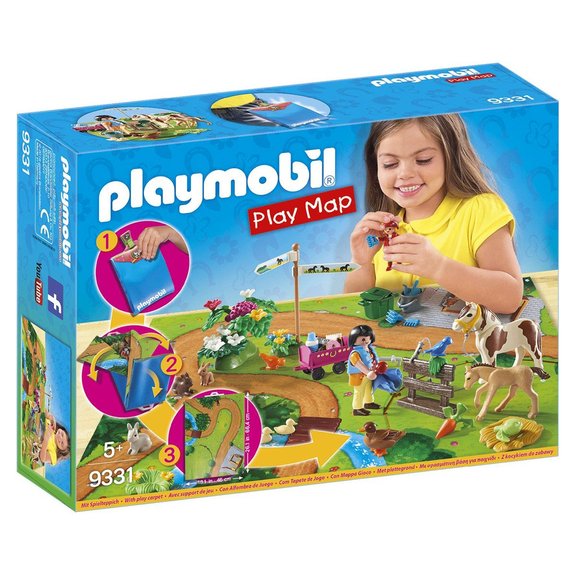 Cavaliers avec support de jeu Playmobil Play Map 9331