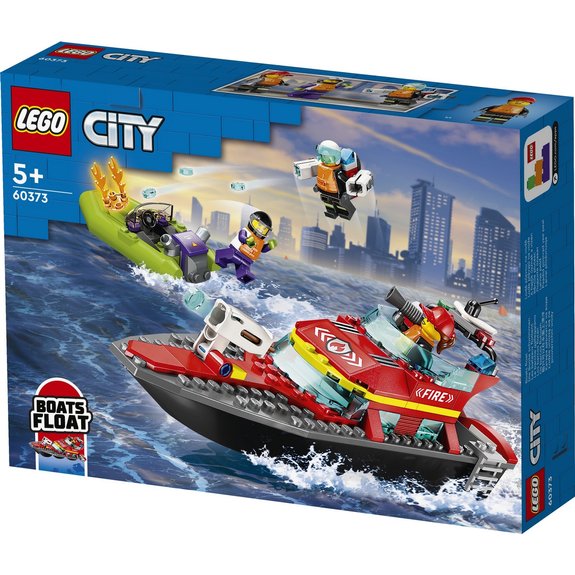 Aventure De Sauvetage Avec Le Bateau Des Pompiers Lego City 60373