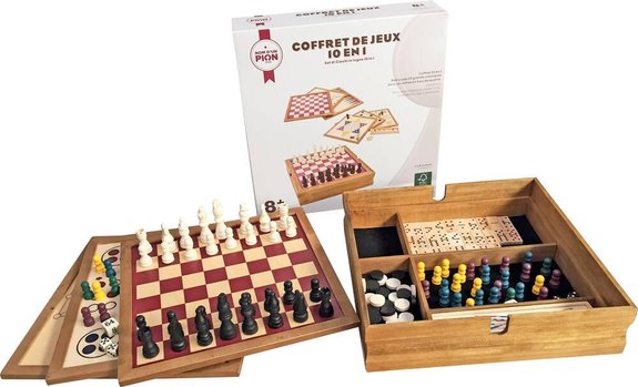 Coffret De Jeux En Bois 10 En 1