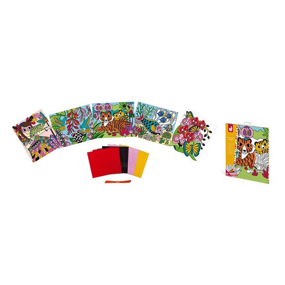Kit Créatif Cartes velours à colorier