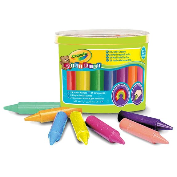 24 Maxi crayons en cire