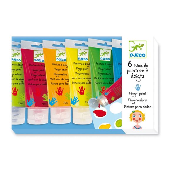 6 tubes de peintures à doigts