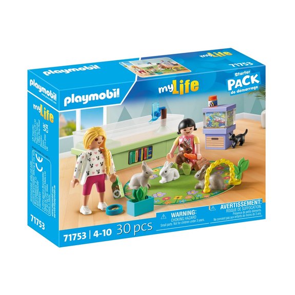 Animalerie avec enclos à lapins et tapis de jeux PLAYMOBIL MY LIFE 71753