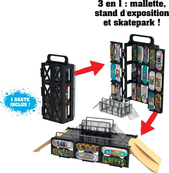 Coffret circuit et v&eacute;hicules Tech Deck Transformable