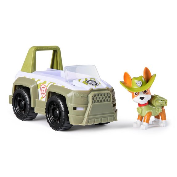 Véhicule 15 cm et figurine La Pat Patrouille : véhicule de la jungle Tracker