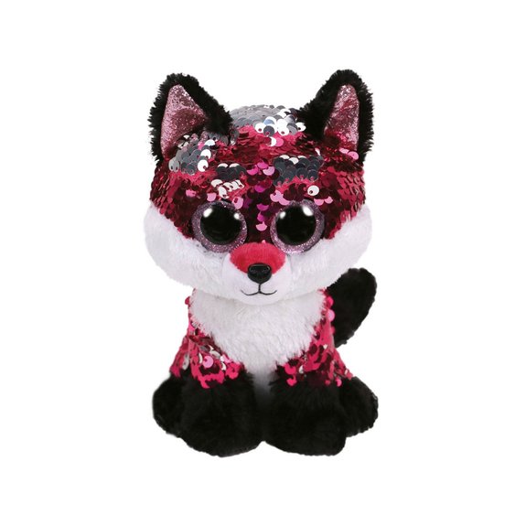 Flippables Medium - Peluche sequins Jewel le renard 23 cm