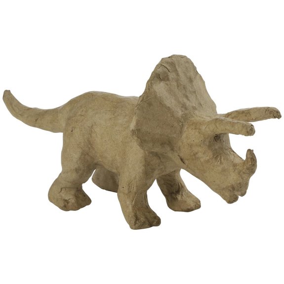 Triceratops en papier mâché