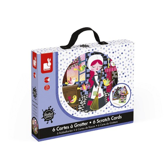 6 cartes à gratter Cendrillon