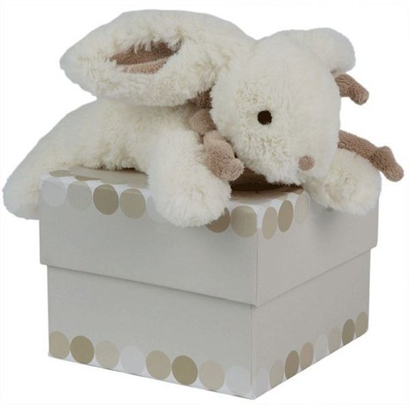 Doudou bonbon lapin taupe