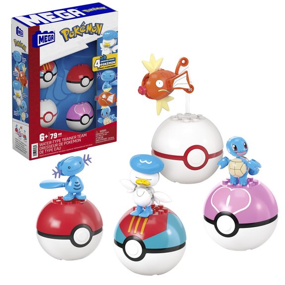 Coffret 4 Pokémon Eau construire - MEGA