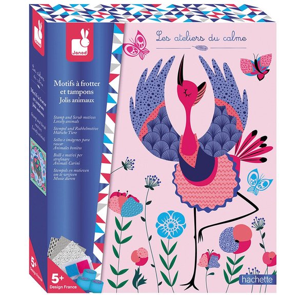 Tampons et motifs à frotter jolis animaux