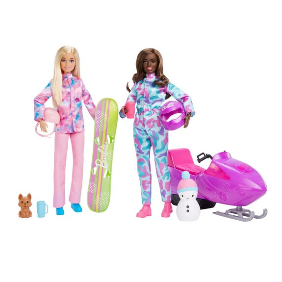 Mattel Coffret Sport d"'hiver 2 poupées Barbie