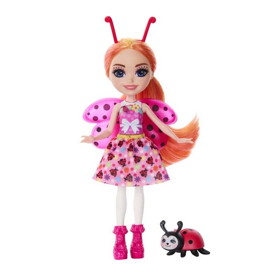 Mattel Mini poupée Enchantimals - Ladonna Coccinelle et Waft