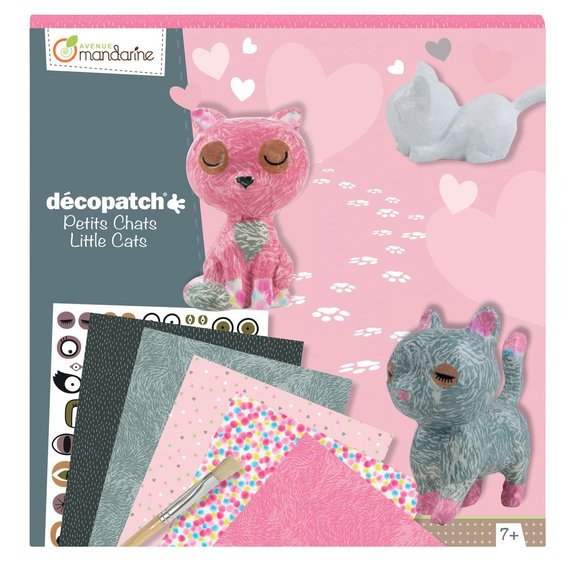 Coffret créatif Décopatch Kit Chats