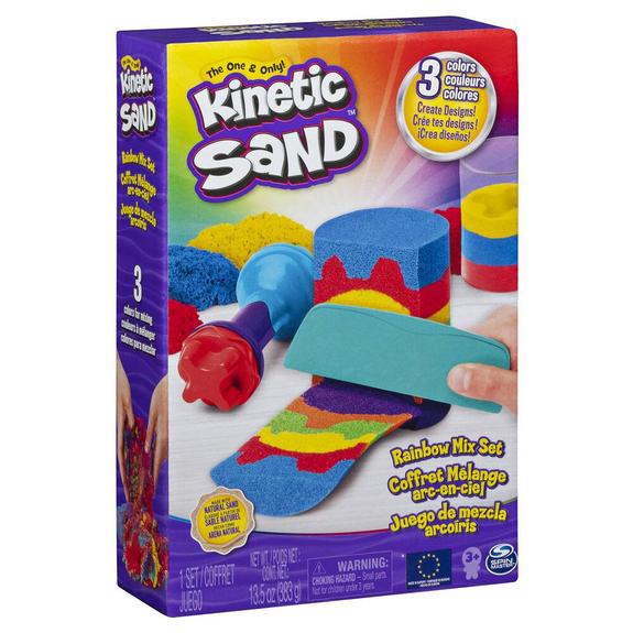 Spin Master Kinetic Sand Rainbow Mix Natural Sand Playset 2