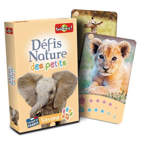 Jeu de cartes Défis Nature des Petits - Savane
