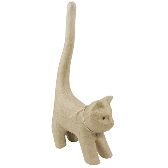 Chat longue queue en papier mâché