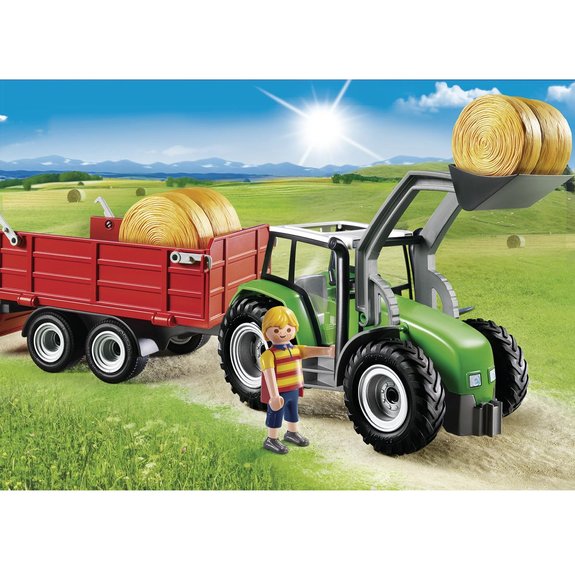 Tracteur avec pelle et remorque - Playmobil Country 6130