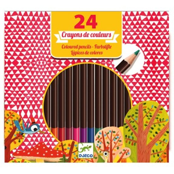 Crayons de couleur : 24 crayons