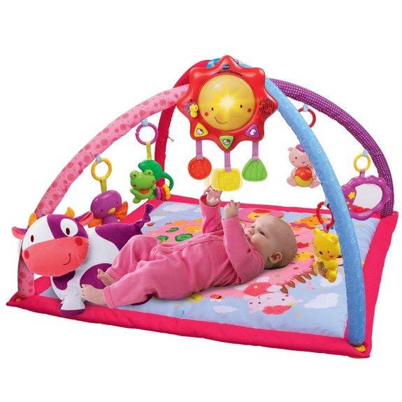 Lumi tapis des p'tits copains rose