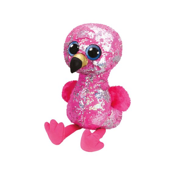 Flippables Large - Peluche sequins Pinky le flamant 40 cm