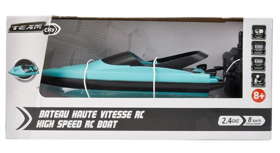 SOWOFA Grand Bateau télécommandé 18,5 (47 cm) 35 km/h Course de Hors-Bord 2,4 Ghz Bateau RC géant avec lumières Pilotes Modèle de Bateau sous-Marin