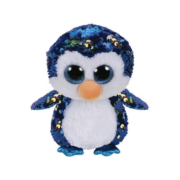 Flippables Medium - Peluche sequins Payton le pingouin 23 cm