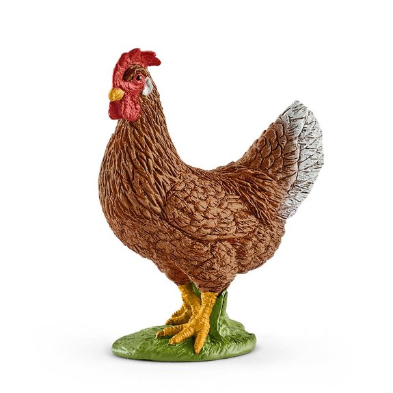 Figurine Poule Peinte À La Main Avec Détails